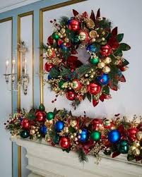 Sparkling Jewel Tones Pre Lit 28 Christmas Wreath Christmas Wreaths Christmas Decorations Wreaths Outdoor Christmas Decorations
