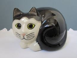 Simon Vintage Quail Cat Figurine Black White Cat China Etsy Figurines Cat Lover Gifts Vintage