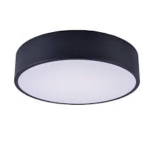 Black Round Flush Mount 13 8 Inch Modern Led Ceiling Light Fixture With 3500k Warm White For Hallway B Ceiling Lights Black Ceiling Lighting Kids Room Lighting