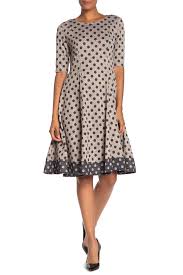 Robbie Bee Polka Dot Elbow Sleeve Fit Flare Dress Nordstrom Rack