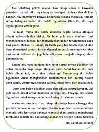 Karena saya sudah sebatang kara, tidak punya sanak saudara. Contoh Karangan Aku Sebatang Pokok Kelapa