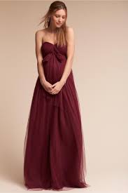Bhldn S Jenny Yoo Serafina Maternity Dress In Black Cherry Burgundy Maternity Dress Maternity Bridesmaid Dresses Burgundy Bridesmaid Dresses Long