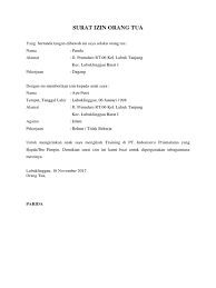 Contoh Surat Izin Bekerja Dari Orang Tua Tulis Tangan Nusagates