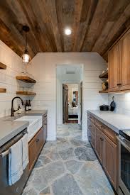 75 beautiful rustic slate floor kitchen