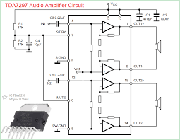 Complete stereo amplifier circuit including printed circuit board to power of 2 x 15 watts. Tda7297 Amplifier Circuit Diagram Circuit Boards
