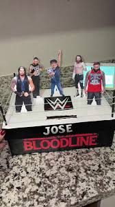 My sons v day box! He LOVES WWE & I already know I’m missing a few  wrestlers oops lol #WWE #JUSO #thebloodline #FYP #valentinesbox #romanreigns