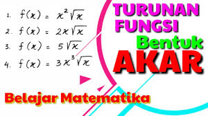 28++ contoh soal turunan akar. Turunan Fungsi Bentuk Akar Youtube