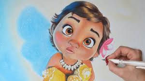 How to draw moana | disney princess. Disney Drawing Baby Moana Youtube