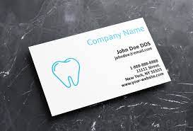 Dentists can put a smile on their clients' faces in more ways than one. Dentist Business Card Design Templates Dental Office Business Cards Free Template Designs Custom Printing
