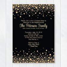 Black And Gold Birthday Party Invitations Gold And Black Confetti Cocktail Party Social Gathering Or Wedding Invitation Under The Stars 7001 Cocktail Party Invitation Cocktail Wedding Reception Invitation Cocktail Invitations