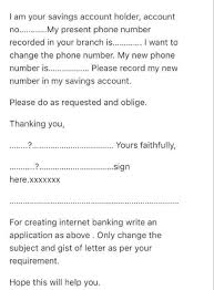 Maybe you would like to learn more about one of these? Write A Letter To The Manager Of The Bank To Change The Mobile Number Of Your Account Brainly In