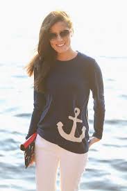 Anchor Down Classy Girls Wear Pearls Nautical Outfits Fashion Anchor Sweater