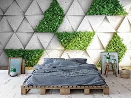 An exposed brick wall will never go out of style when it comes to decorating a bedroom or a living room but this home decor idea can be quite expensive. Photo Wall Mural Wall With Concrete Blocks