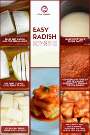 How To Make Easy Radish Kimchi Traditional Recipe Recipe Recipes Korean Food Side Dishes Food