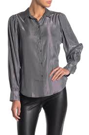 Velvet By Graham Spencer Dakota Metallic Button Down Shirt Nordstrom Rack