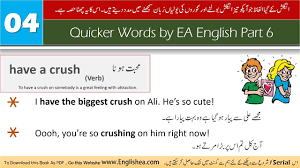Have A Crush Meaning In Urdu Hindi Definition Pronounce Pronunciation Of Words English Word Meaning English Words