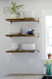 Diy Open Shelving For Our Kitchen Lemon Thistle Kitchen Wall Shelves Open Kitchen Shelves Open Shelving