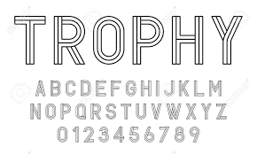 The shape of each letter is designed after the features of the sounds they represent. Set Of Alphabets Fonts Letters And Numbers Modern Abstract Design With Lines Vector Illustration Royalty Free Cliparts Vectors And Stock Illustration Image 127741490