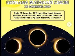 Khusus gerhana matahari cincin, fenomena ini terjadi saat matahari, bulan, dan bumi tepat segaris. Catat 26 Desember Indonesia Gerhana Matahari Cincin