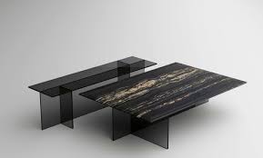 Gdf studio bushwick rectangular rotating wood coffee table. Contemporary Coffee Table Sestante Tonelli Design Marble Glass Base Rectangular