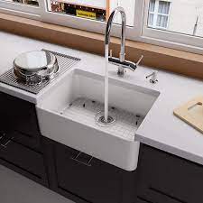 Macho 460x220mm black granite quartz stone kitchen/laundry sink round single bowl with overflow top/under mount. Alfi Brand Ab503 23 Inch Fireclay Single Bowl Farmhouse Kitchen Sink White Fireclay Apron Front Sink Amazon Com