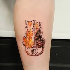 Black And Orange Tortoiseshell Kitten I Would Love This For My Boys But Instead Of The Calico I D Want A Brown Tabby Cat Tattoo Designs Tattoos Kitten Tattoo