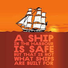 Image result for ship in the harbor is safe