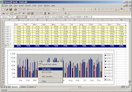 Ms Excel 2003 Create A Column Line Chart With 8 Columns And