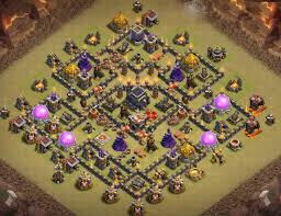 This base is defensive against both air and ground troops. Coc Town Hall 9 Base