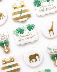 Jungle Theme Cookies For Hannah S Baby Shower Jungle Baby Shower Theme Party Decorati Jungle Baby Shower Theme Baby Shower Cookies Baby Shower Party Themes