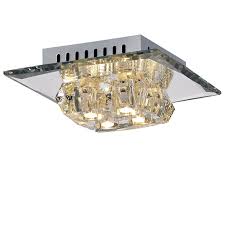 Das leuchtmittel einer deckenlampe befindet sich knapp unterhalb der decke und strahlt gleichmäßig in den raum. Design Led Deckenlampe Wandleuchte 4 Flammig Deckenleuchte Glas Chrom Sw Style