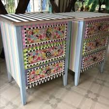 Mackenzie Childs Furniture Is Mostly Imported I Want Painted In Usa So I Ll Paint My O Painted Furniture Funky Painted Furniture Whimsical Painted Furniture