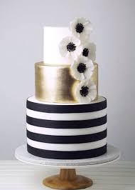 Birthday Black And Gold Cake Ideas 8 Kate Spade Inspired Wedding Cake Ideas Black And Gold Cake White And Gold Wedding Cake Cake
