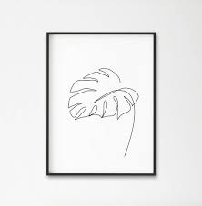 Die schreiblineatur im din a4 format bestehet aus vier linien im abstand von genau 5 mm und einem hellgrauen mittelband. Monstera Leaf Print Monstera One Line Drawing Wall Art Wabi Etsy Zeichnung Wabi Sabi Wandkunst