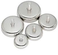 Industrial External Thread Bolt Neodymium Pot Magnet NdFeB Supper Strong  Power Round Metal Base Threaded Screw Stud Pot Magnet