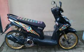 Modifikasi Motor Beat Warna Biru Hitam Motormodif 26