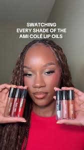 swatching every shade of the hydrating lip oils @Ami Colé ✨ i love them  all! #amicole #lipoil #lipgloss #lipcombo #blackgirl #liptreatment #ttsacl