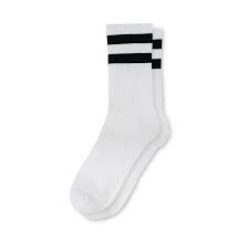 Women S Eco Friendly Crew Socks White Black In 2021 Crew Socks Outfit Crew Socks Socks And Heels