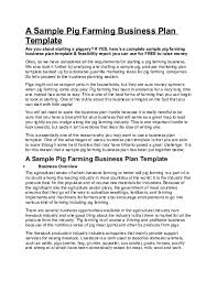 Ogscapital writer specializes business plan themes such as aquaponics farm business plan, christmas tree farm business. Doc A Sample Pig Farming Business Plan Template Sekela Okuhle Matshebelele Academia Edu