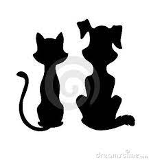 Cat And Dog Silhouette Silhouette Clip Art Dog Silhouette Art