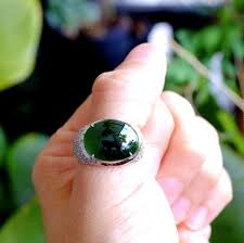 What We Call The Blue In This Kind Of Dark Green Jadeite 18k Type A Jadeite Jade Ring Look At Its Rich Unique Col Jade Ring Jade Jewelry Gems And Minerals