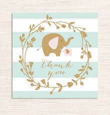 Your guests won't believe how great your baby you'll find free baby shower printables such as baby shower invitations, bingo cards, thank you cards, printable games, word scrambles, checklists. Free Printable Baby Shower Mint Green Elephant Wreath Gold Glitter Thank You 2 5 Tags La La Printables