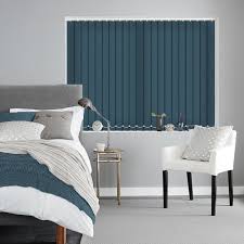 There is nothing quite like the warmth of a blue room, whether sky, sapphire or royal, blue just does something to your mood and can make you feel relaxed, warm and cozy, even regal. Gala Sapphire Blue Vertical Blinds Made To Measure