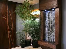 I M Not Sure I Could Handle A Waterfall Running In My Bedroom But I Do Like The Wall Length Sliding Wood Pane Asian Home Decor Zen Bathroom Decor Asian Bedroom