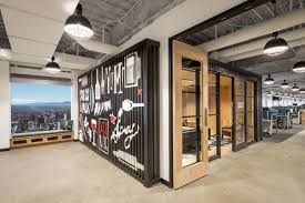 Opentable Offices Denver Office Snapshots Corporate Interiors Industrial Light Fixtures Festoon Lighting