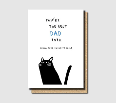 Diy Birthday Card For Father From Daughter The Best Cat Dad Card Father S Day Card Father S Day Cards Card For Father Card For Daddy I Love You Dad Card Personalised Card Fd23 In 2020 Dad Cards Happy Birthday