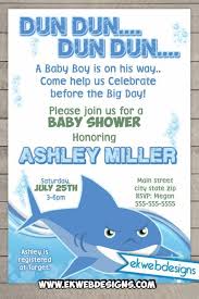 Dun Dun Dun Shark Baby Shower Invitation Prefect For A Boy Baby Shower Shark Baby Shower Shark Themed Baby Shower Baby Shower Invitations