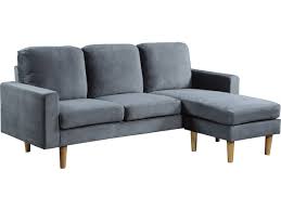 Découvrez nos canapés convertibles (bz, clic clac, d'angles et banquettes lits) pour recevoir à volonté et profitez de prix ikea toute l'année ✅ faites vous facilement livrer. Canape D Angle Reversible En Velours Gabby 3 Places Gris Fonce 102132 102139