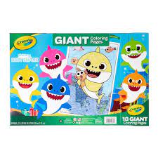 Color wonder baby shark coloring pages and markers set $13.98. Crayola Baby Shark Giant Coloring Pages Michaels