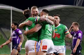 The titans look to go back to back against the bulldogs, before the roosters host the broncos and the raiders face the storm. Melbourne 6 22 Canberra George Williams Inspires Raiders Win Over Storm Loverugbyleague